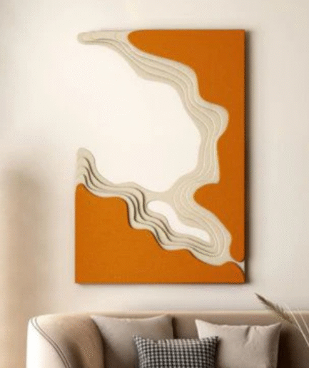 Amber Flow 3D Wall Sculpture