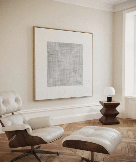 Linear Cross Canvas Painting