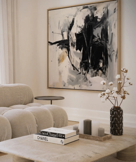 Monochrome Flux Canvas Print