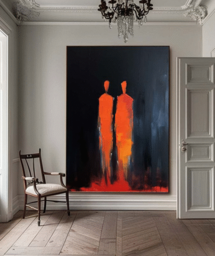 Abstract Two Figures Painting